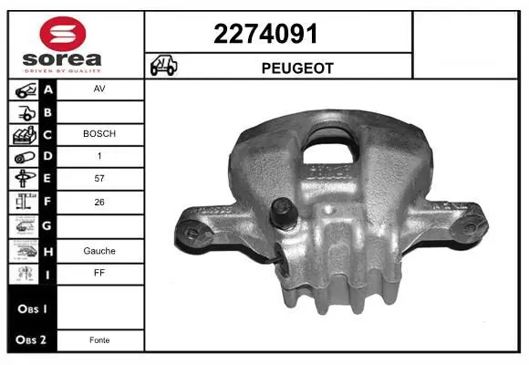 Handler.Part Brake caliper EAI 2274091 1