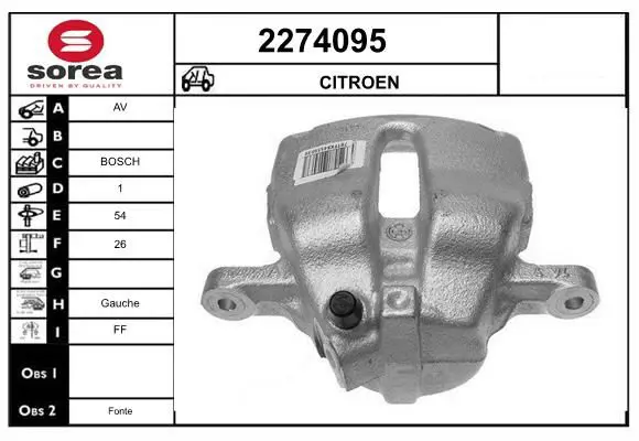 Handler.Part Brake caliper EAI 2274095 1