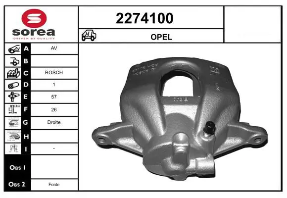 Handler.Part Brake caliper EAI 2274100 1