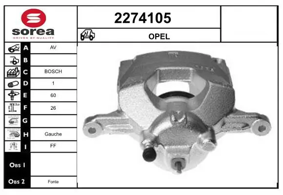 Handler.Part Brake caliper EAI 2274105 1