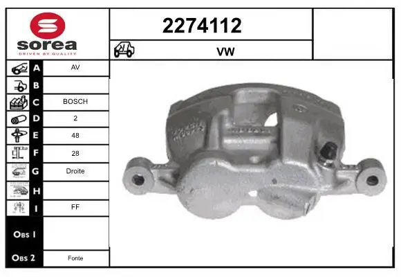 Handler.Part Brake caliper EAI 2274112 1