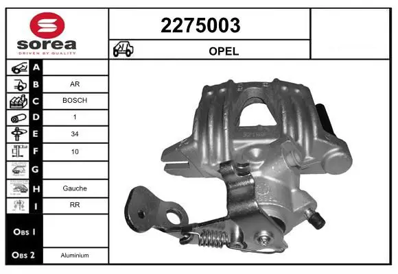 Handler.Part Brake caliper EAI 2275003 1