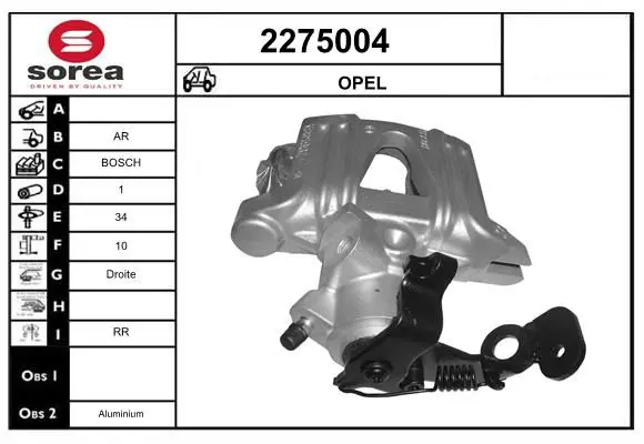 Handler.Part Brake caliper EAI 2275004 1