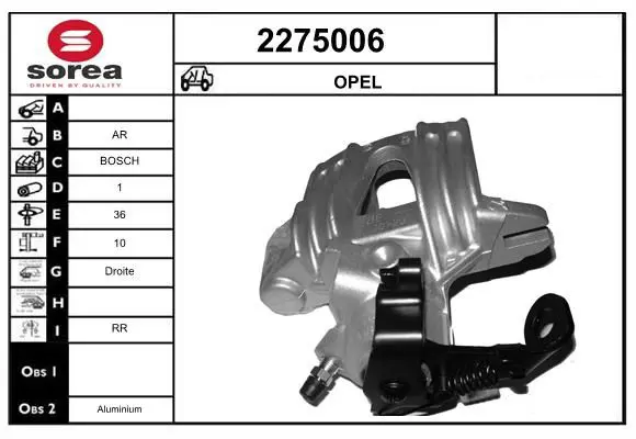 Handler.Part Brake caliper EAI 2275006 1