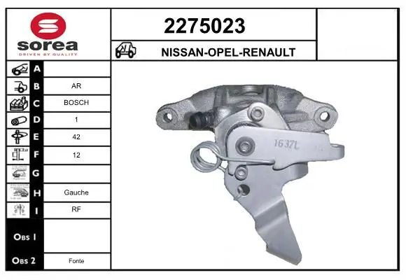 Handler.Part Brake caliper EAI 2275023 1