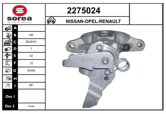 Handler.Part Brake caliper EAI 2275024 1