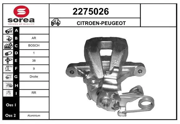 Handler.Part Brake caliper EAI 2275026 1