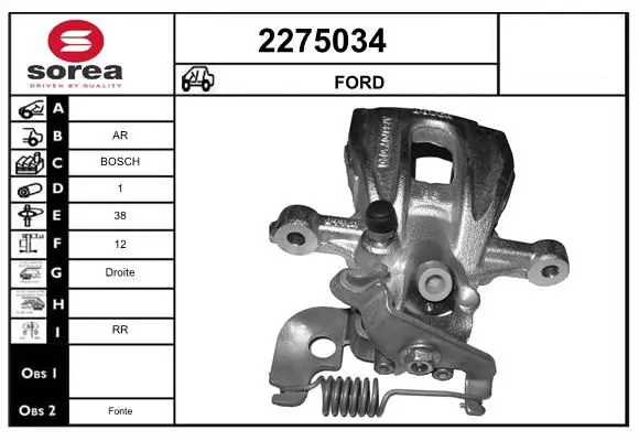 Handler.Part Brake caliper EAI 2275034 1