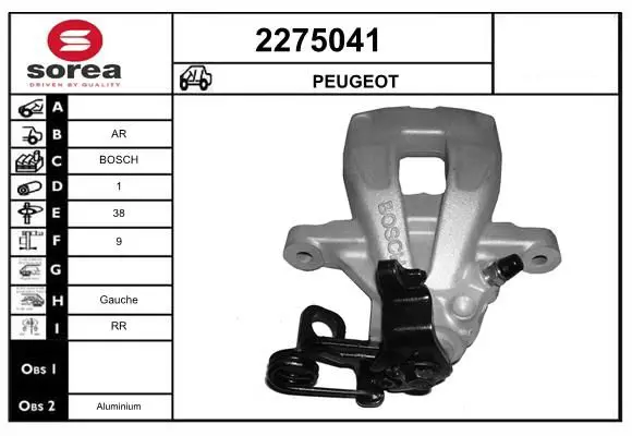 Handler.Part Brake caliper EAI 2275041 1