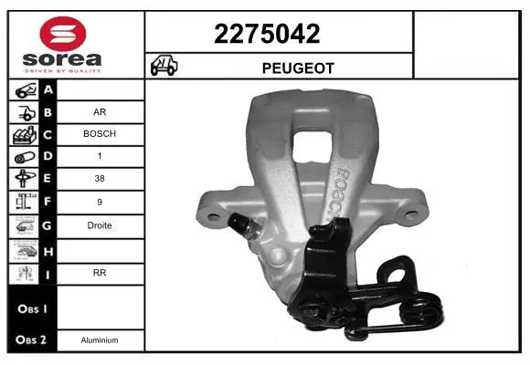 Handler.Part Brake caliper EAI 2275042 1