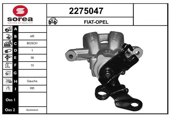 Handler.Part Brake caliper EAI 2275047 1