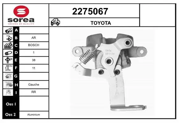 Handler.Part Brake caliper EAI 2275067 1