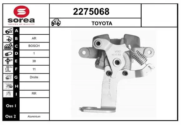 Handler.Part Brake caliper EAI 2275068 1