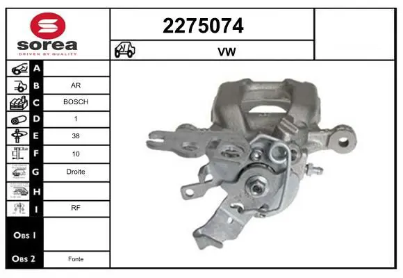 Handler.Part Brake caliper EAI 2275074 1