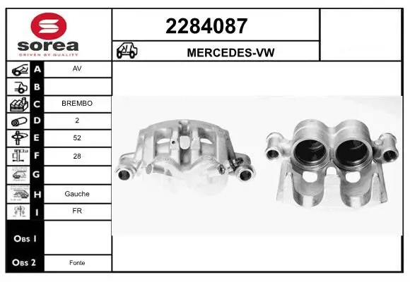 Handler.Part Brake caliper EAI 2284087 1