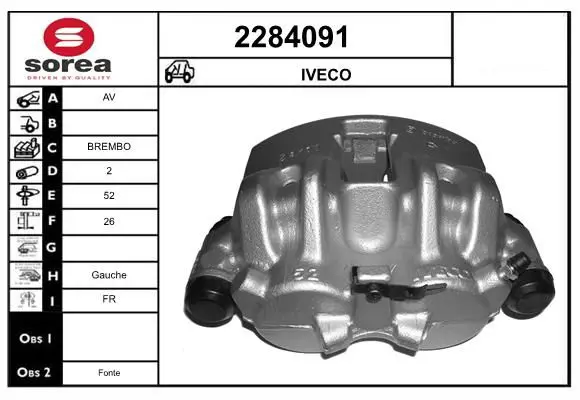 Handler.Part Brake caliper EAI 2284091 1