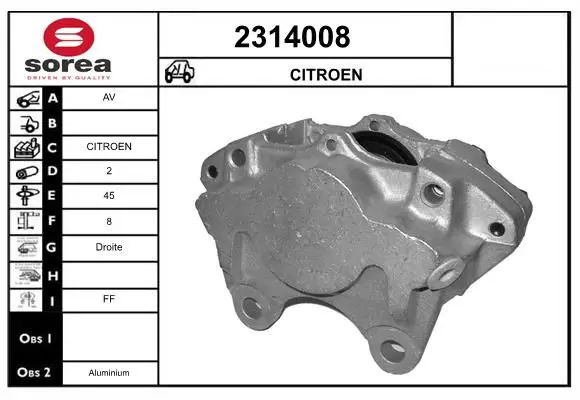 Handler.Part Brake caliper EAI 2314008 1