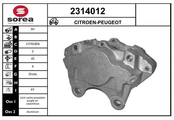 Handler.Part Brake caliper EAI 2314012 1