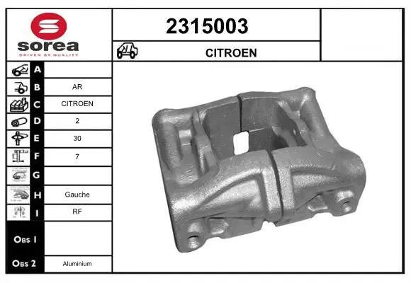 Handler.Part Brake caliper EAI 2315003 1