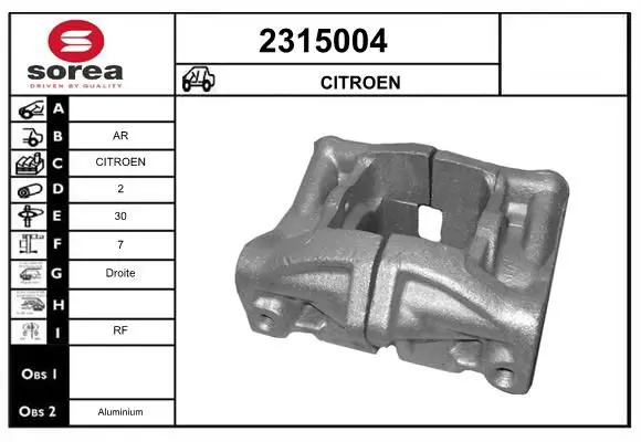 Handler.Part Brake caliper EAI 2315004 1