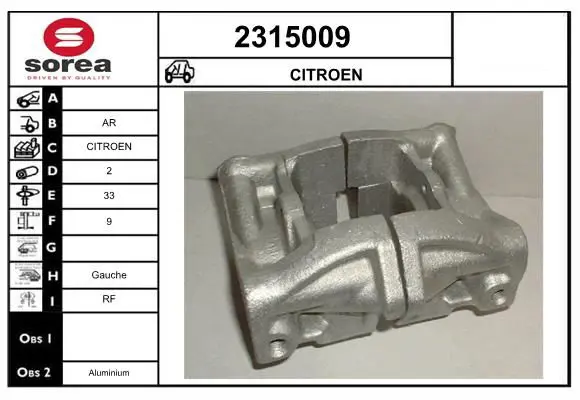 Handler.Part Brake caliper EAI 2315009 1