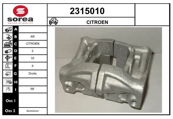 Handler.Part Brake caliper EAI 2315010 1