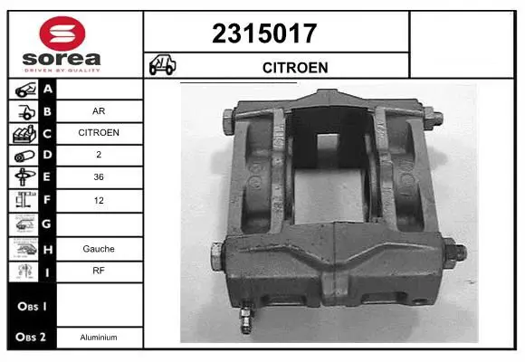 Handler.Part Brake caliper EAI 2315017 1