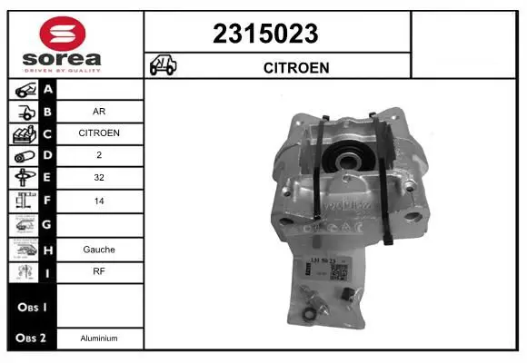 Handler.Part Brake caliper EAI 2315023 1