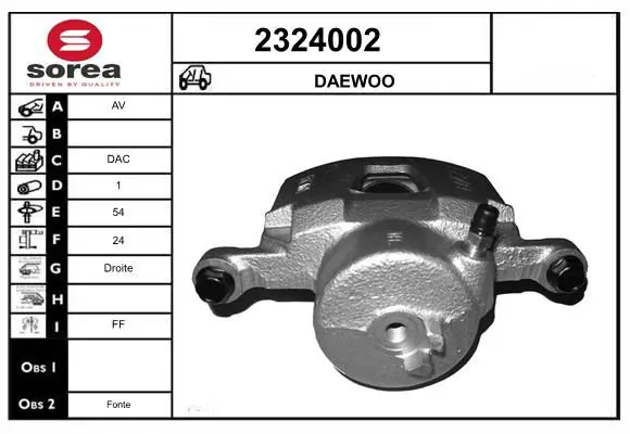 Handler.Part Brake caliper EAI 2324002 1