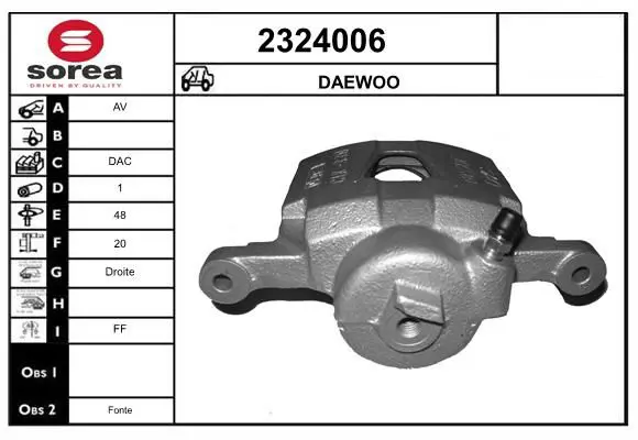 Handler.Part Brake caliper EAI 2324006 1