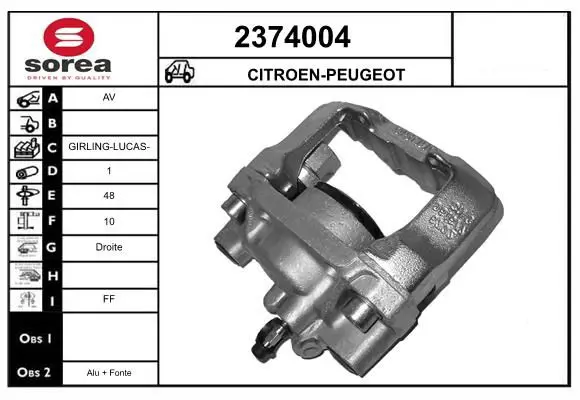 Handler.Part Brake caliper EAI 2374004 1