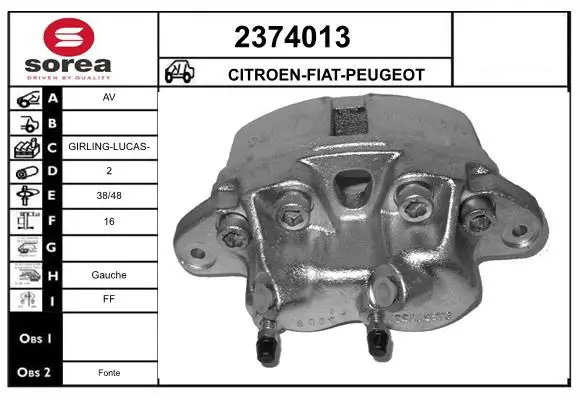 Handler.Part Brake caliper EAI 2374013 1