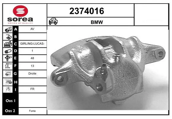 Handler.Part Brake caliper EAI 2374016 1