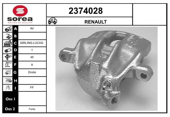 Handler.Part Brake caliper EAI 2374028 1