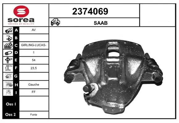 Handler.Part Brake caliper EAI 2374069 1