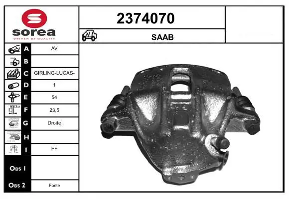 Handler.Part Brake caliper EAI 2374070 1