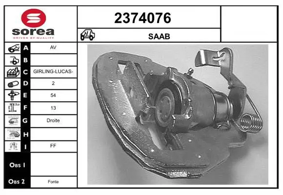 Handler.Part Brake caliper EAI 2374076 1