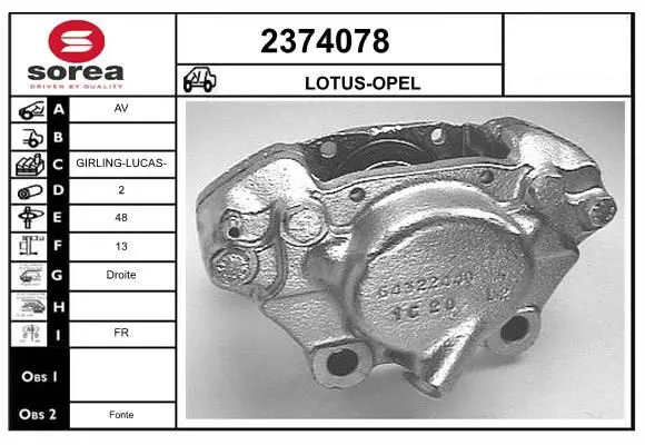 Handler.Part Brake caliper EAI 2374078 1