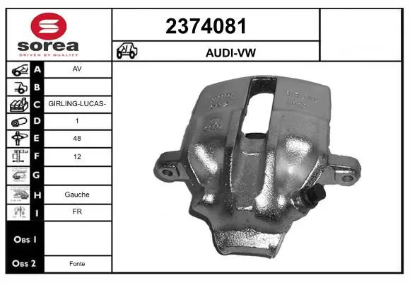 Handler.Part Brake caliper EAI 2374081 1