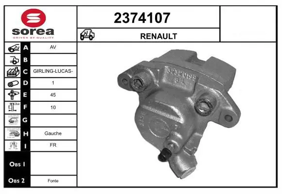 Handler.Part Brake caliper EAI 2374107 1