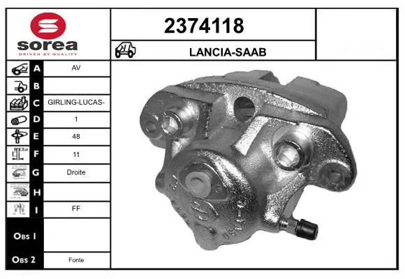 Handler.Part Brake caliper EAI 2374118 1