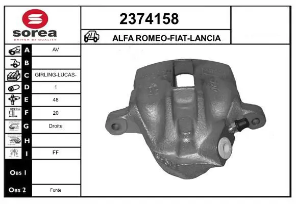 Handler.Part Brake caliper EAI 2374158 1