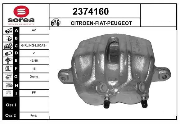 Handler.Part Brake caliper EAI 2374160 1