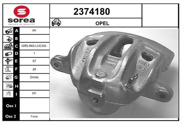 Handler.Part Brake caliper EAI 2374180 1