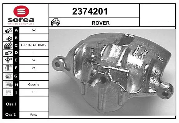 Handler.Part Brake caliper EAI 2374201 1