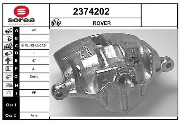 Handler.Part Brake caliper EAI 2374202 1