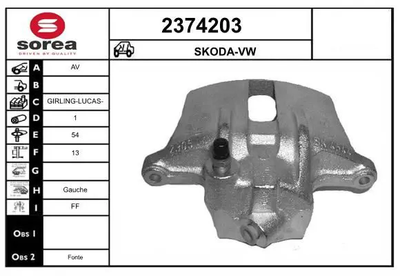 Handler.Part Brake caliper EAI 2374203 1