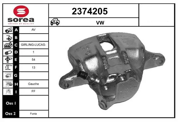 Handler.Part Brake caliper EAI 2374205 1