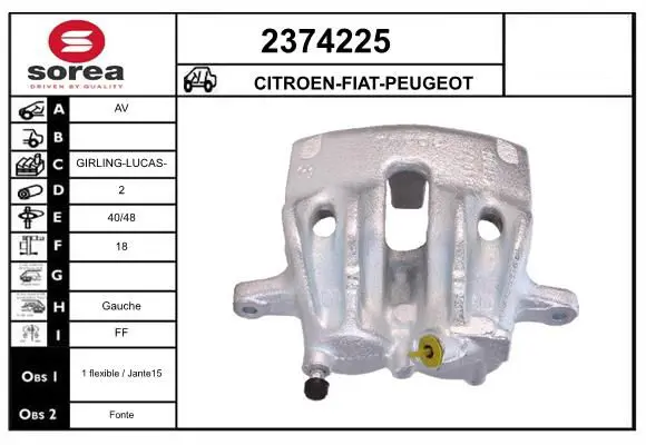 Handler.Part Brake caliper EAI 2374225 1