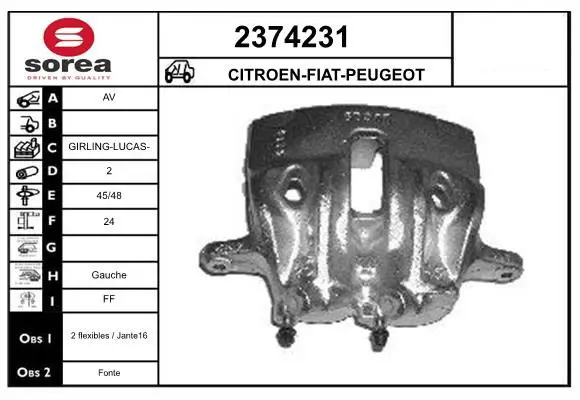 Handler.Part Brake caliper EAI 2374231 1